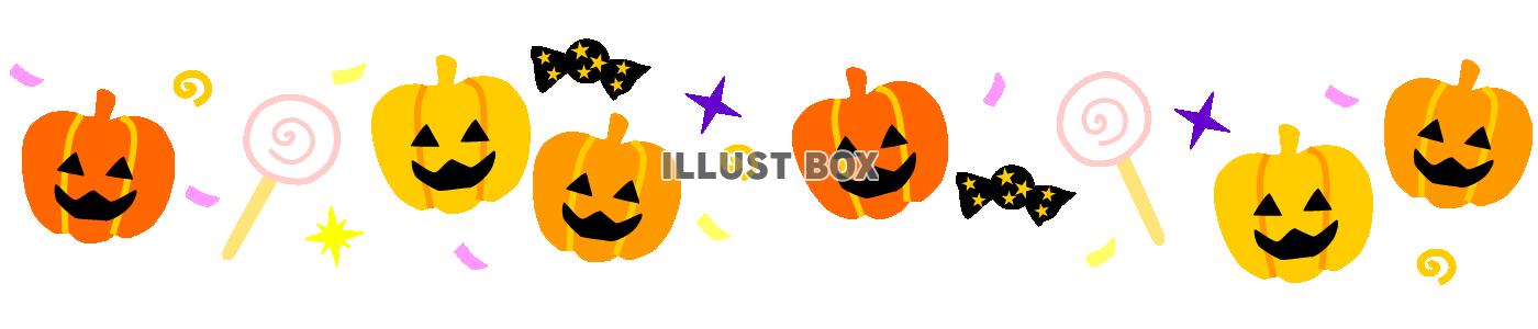 ハロウィンかぼちゃとおかしのライン２