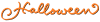 ハロウィン手書き文字（Halloween)３