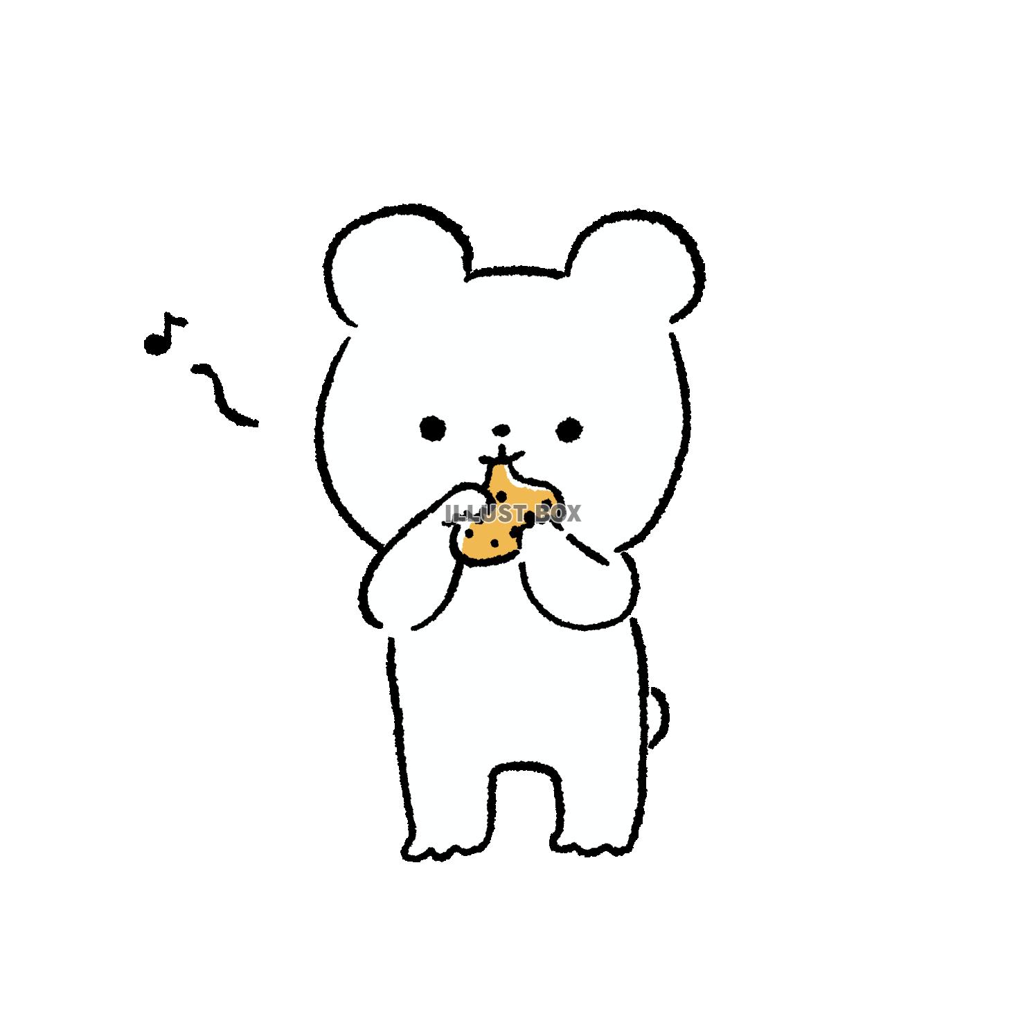 オカリナを吹くくま