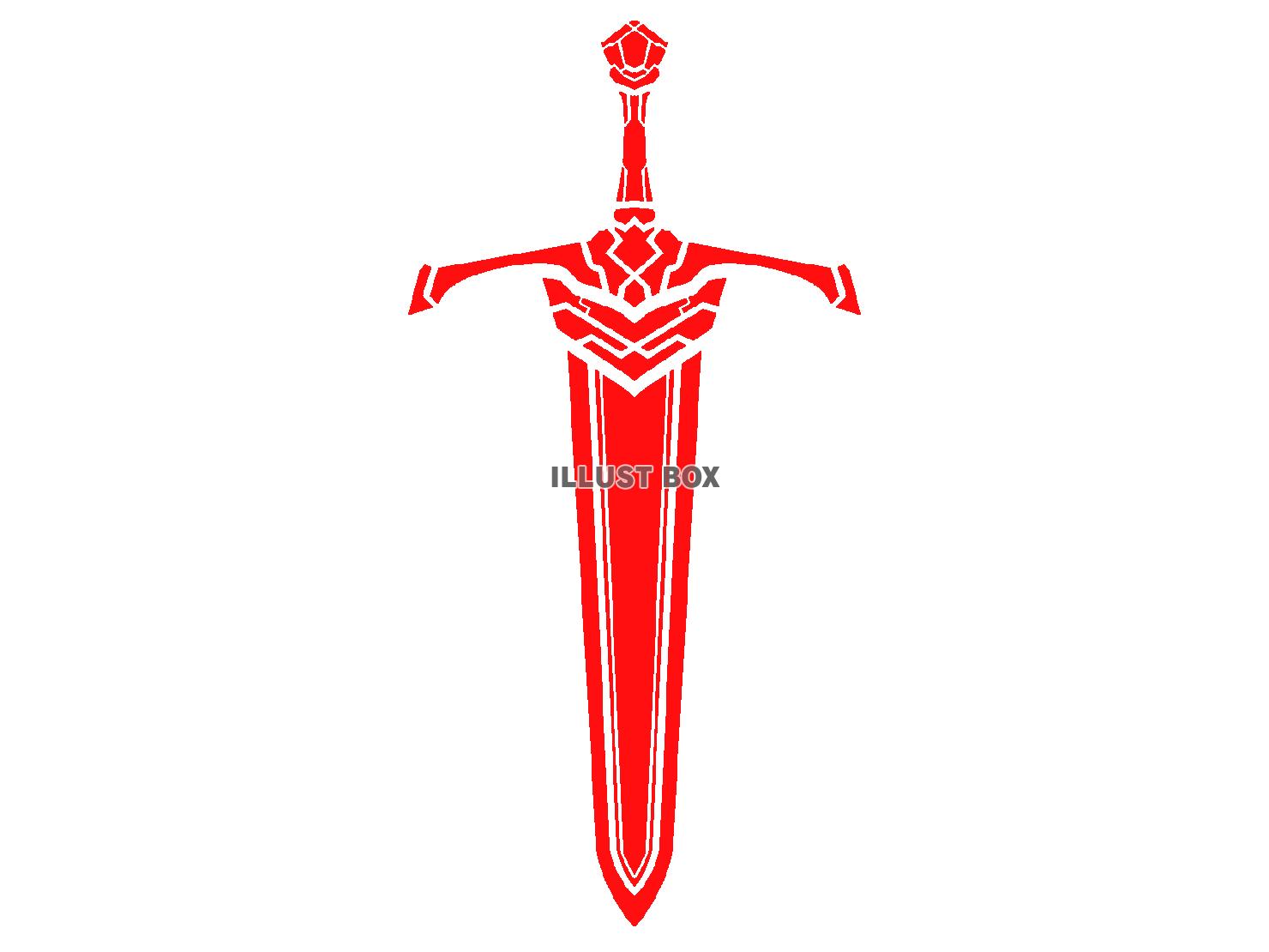 赤色の魔剣の武具シルエット