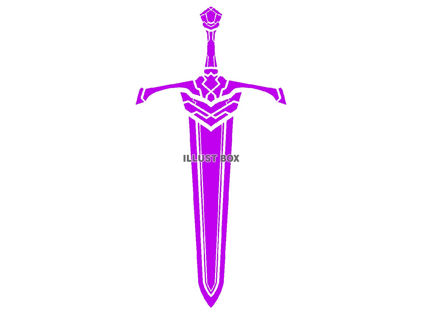 紫色の魔剣の武具シルエット