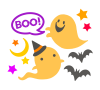 オバケとコウモリ　透過png