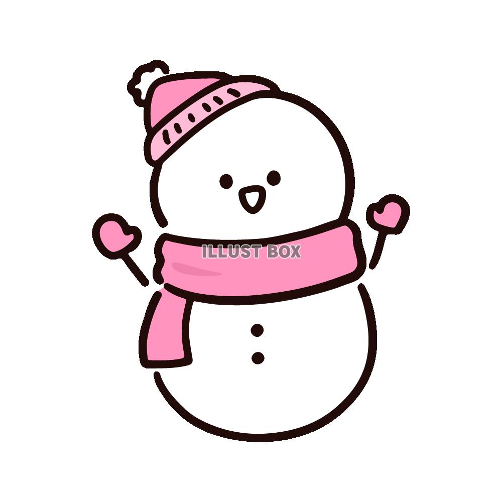 雪だるま　ピンク
