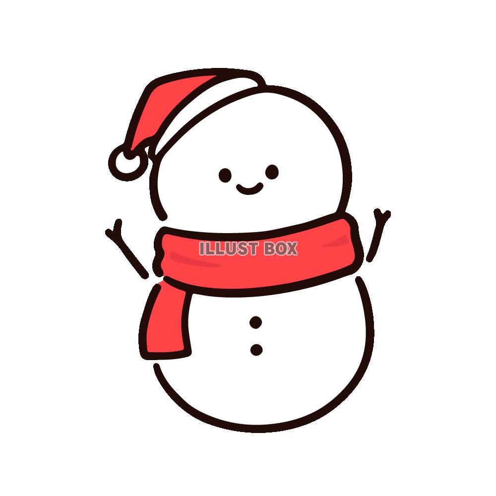 サンタ帽子　雪だるま