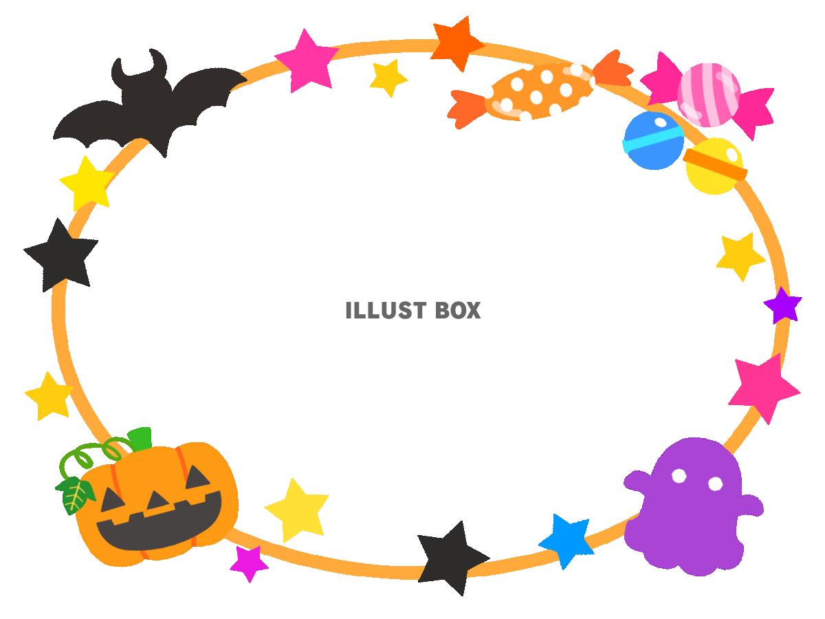 ハロウィンの円形フレーム　透過png