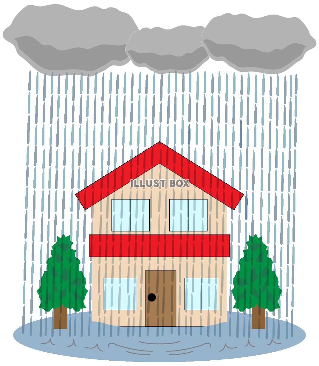 悪天候（大雨）