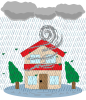 悪天候（台風）