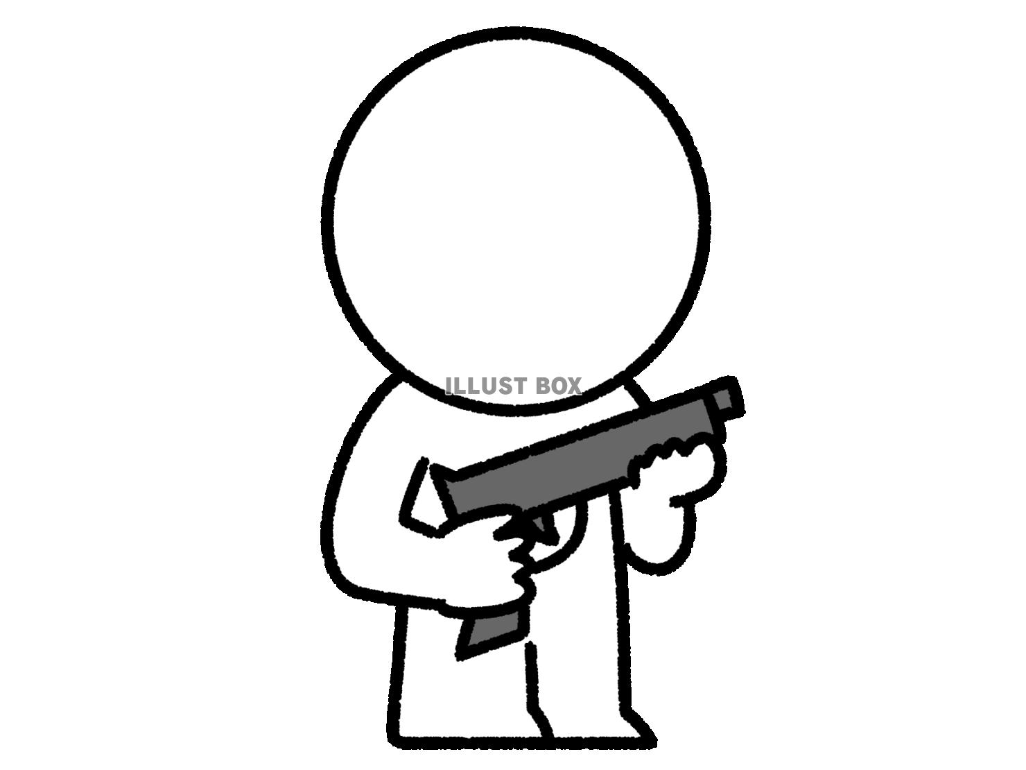 銃を持つ棒人間