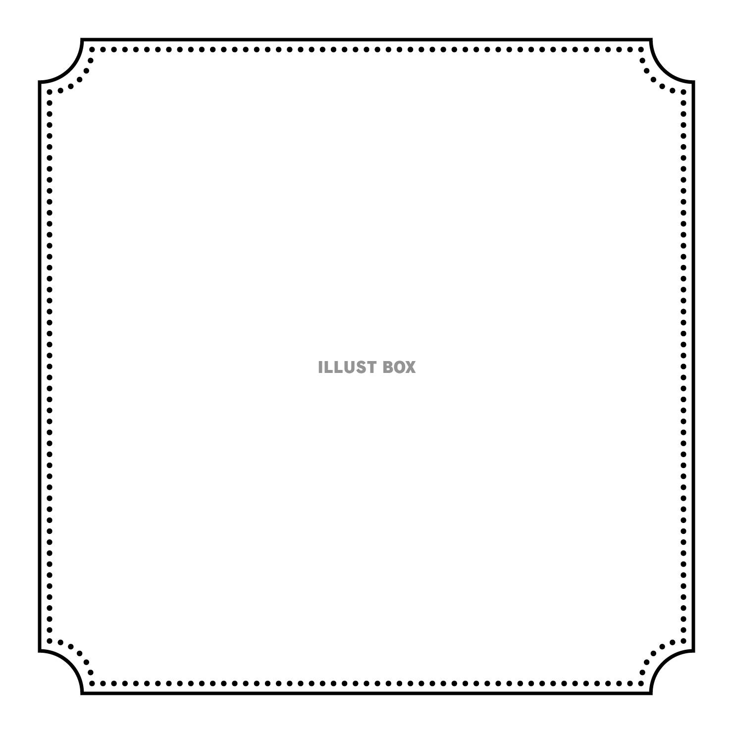 角丸へこみフレーム 正方形 黒