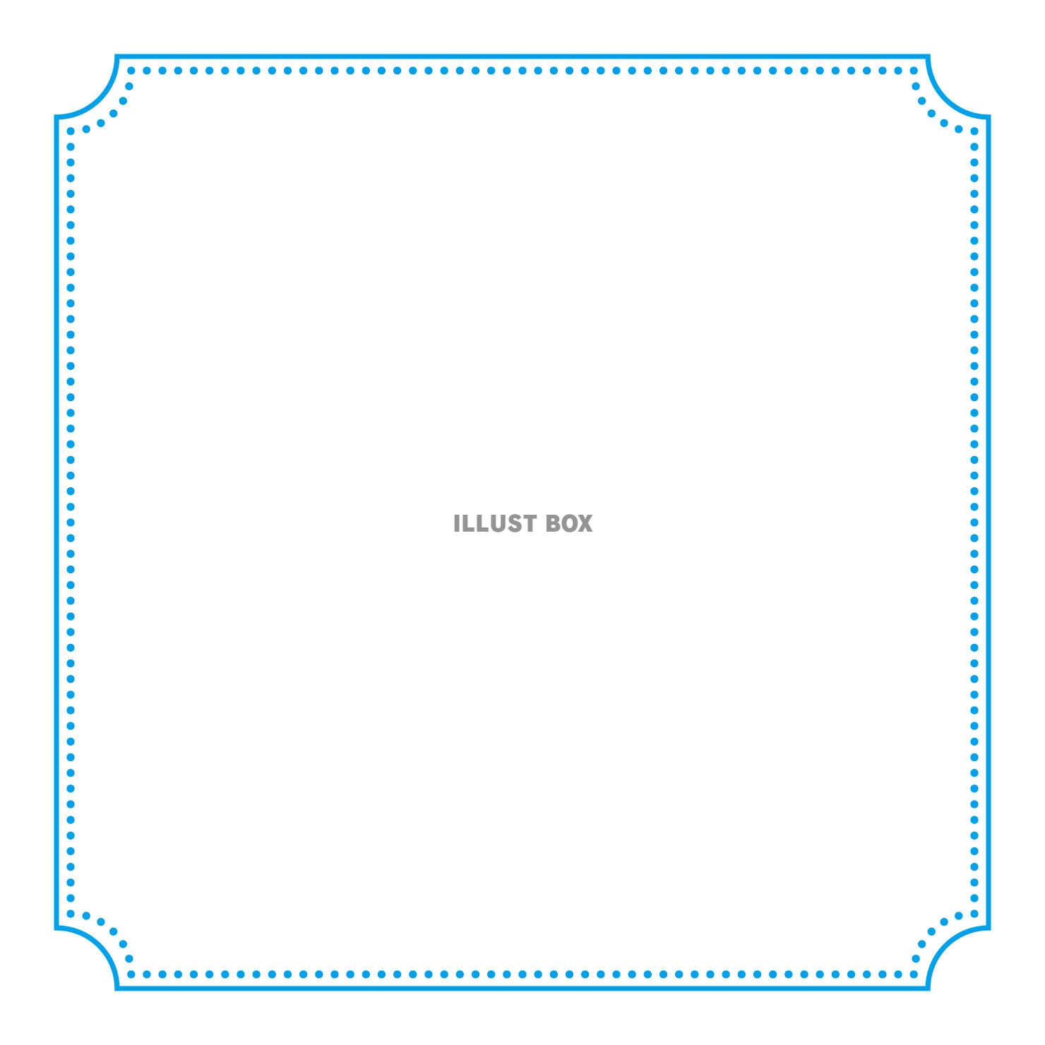 角丸へこみフレーム 正方形 水色