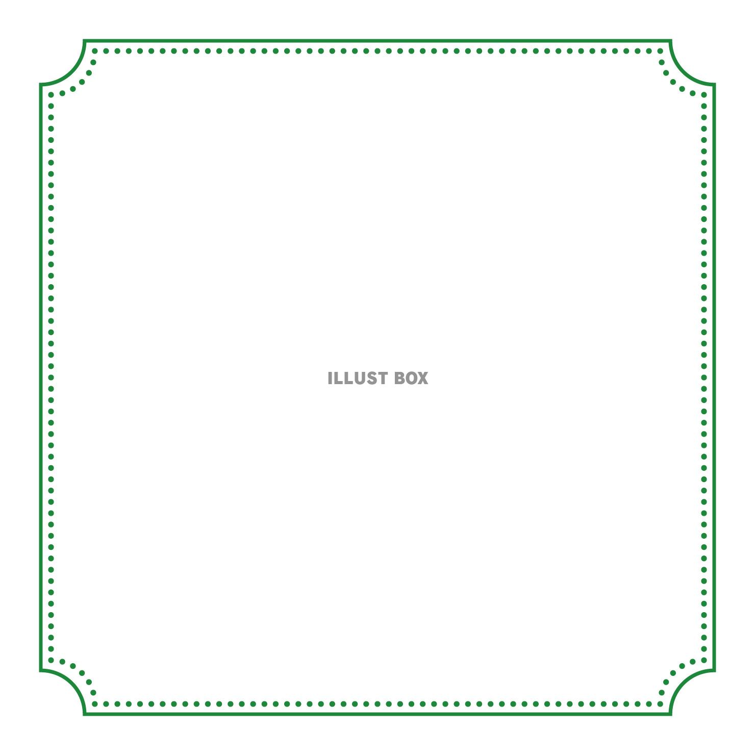 角丸へこみフレーム 正方形 緑 グリーン