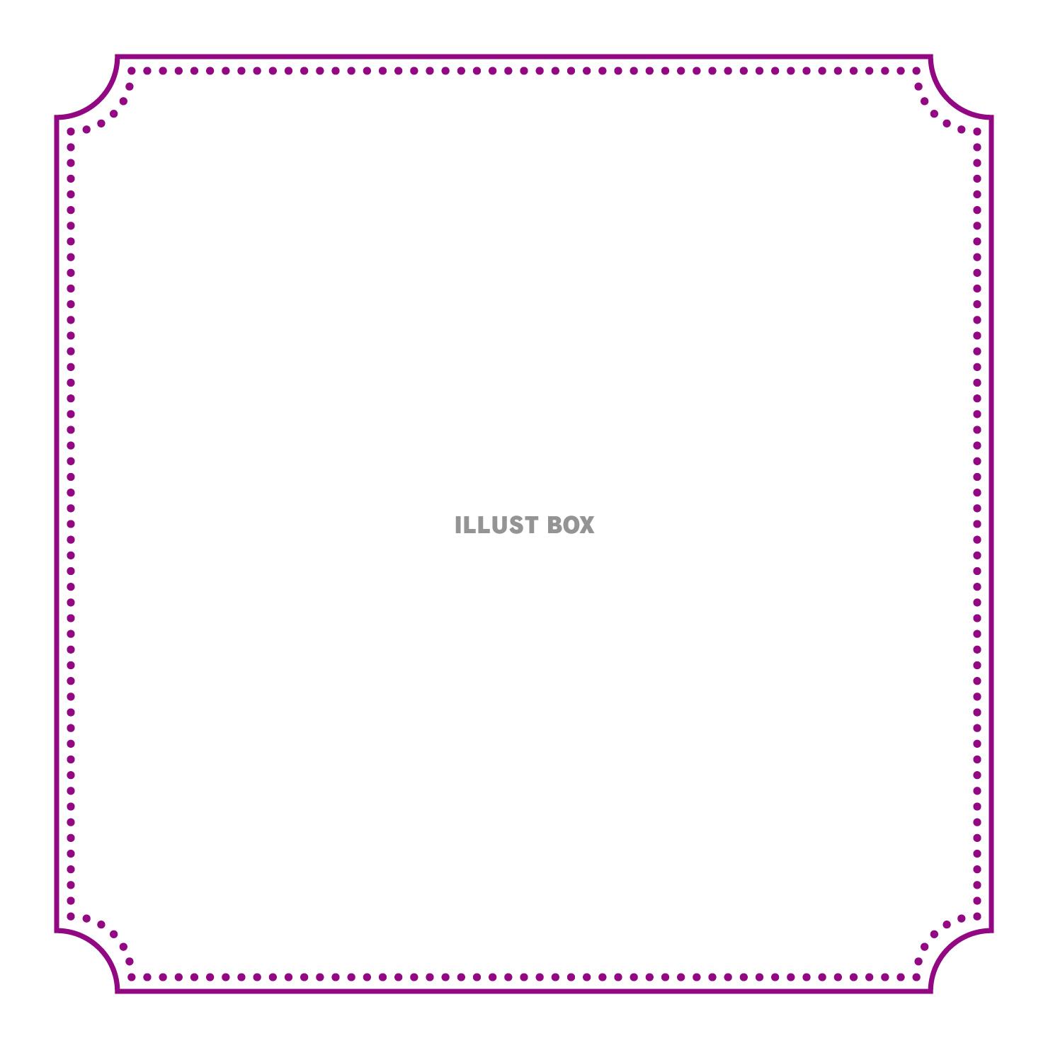 角丸へこみフレーム 正方形 紫 パープル