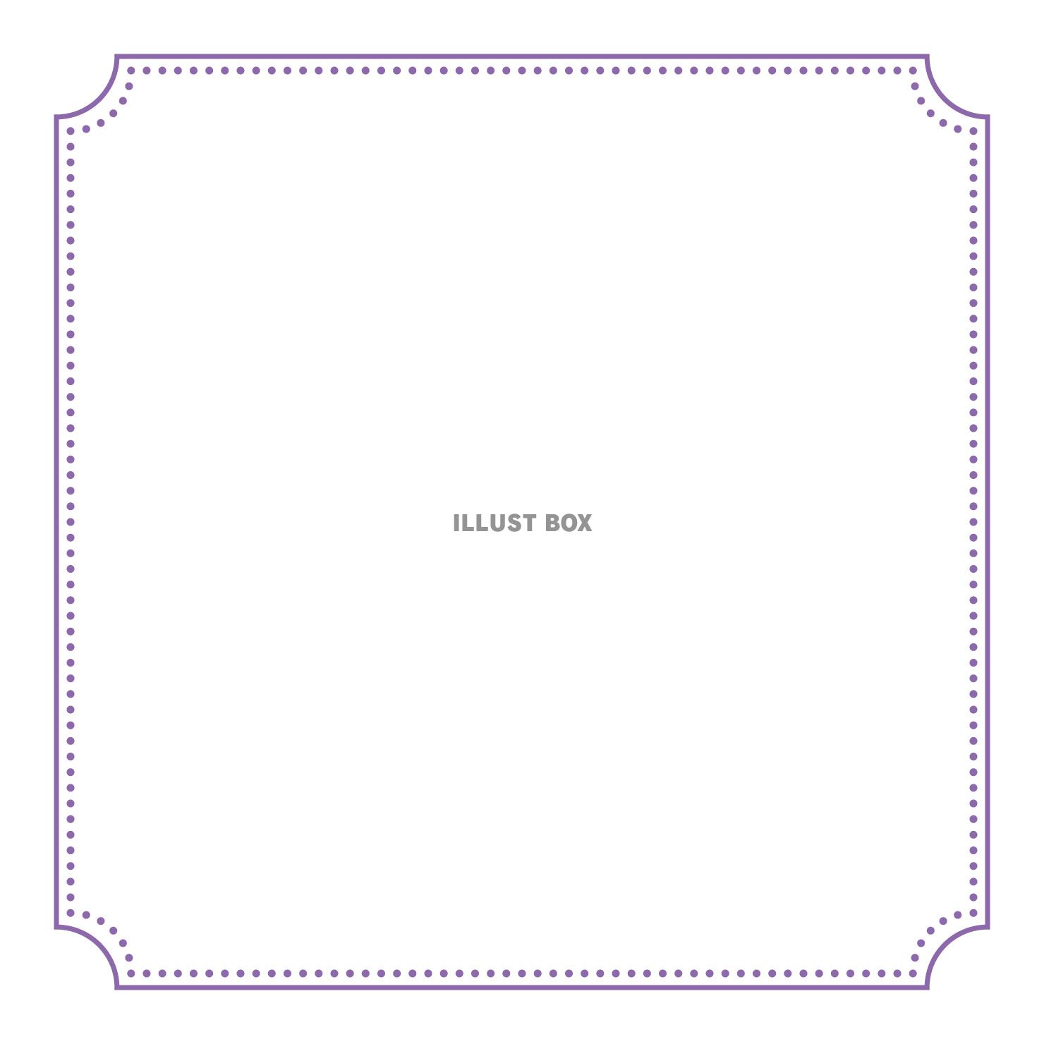 角丸へこみフレーム 正方形 薄紫 うすむらさき