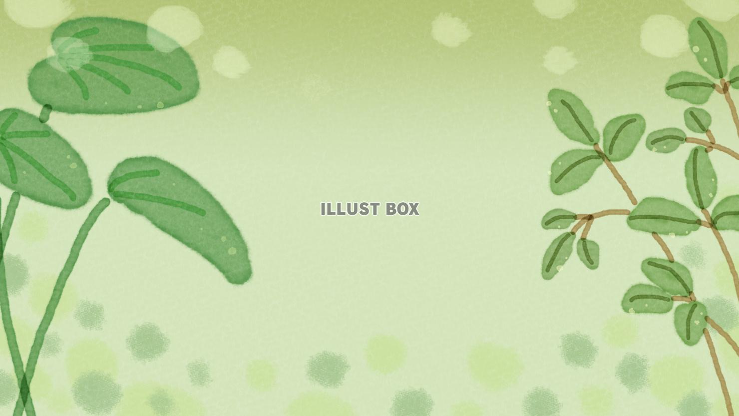 水彩風グリーンルームの背景