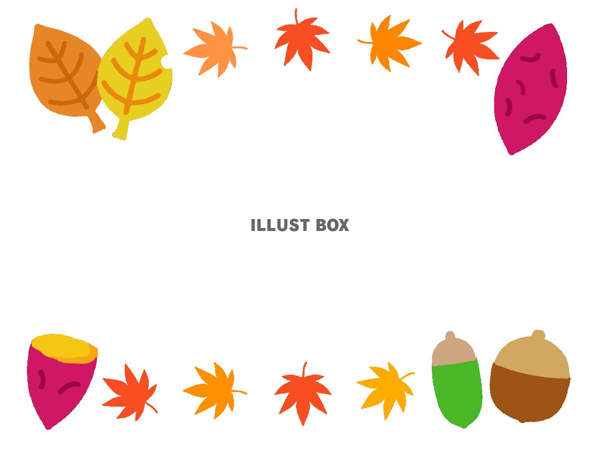 秋の紅葉フレーム 透過png