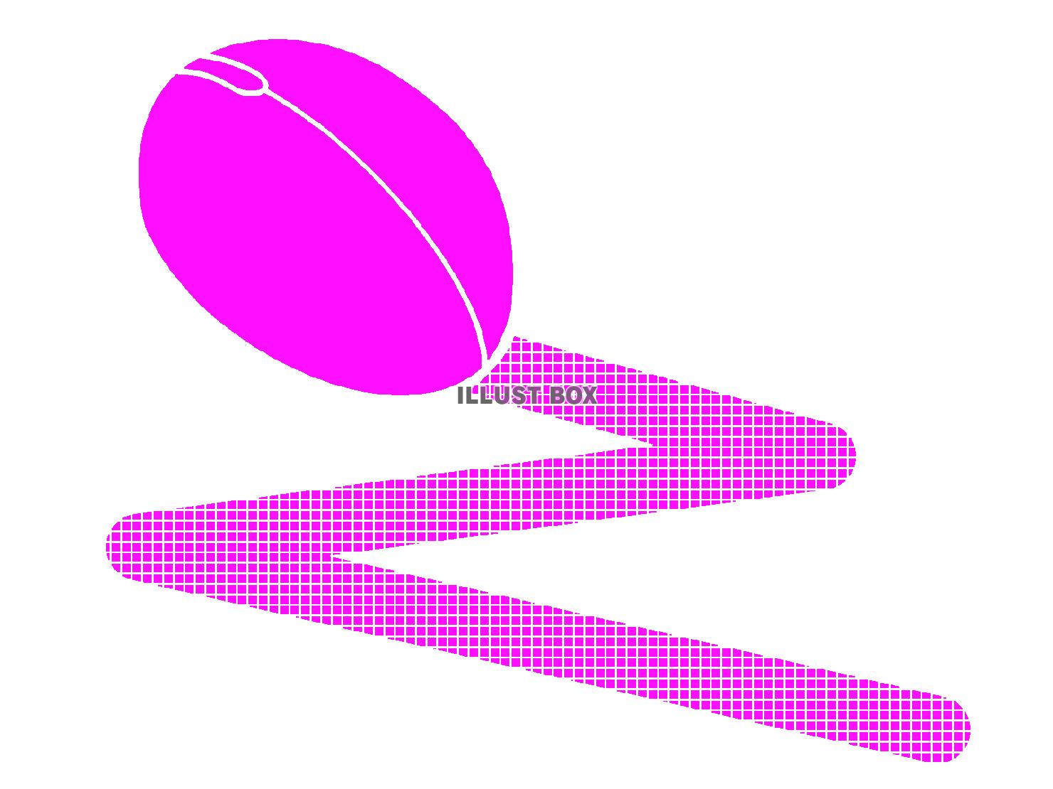 紫色のマウスのシルエット