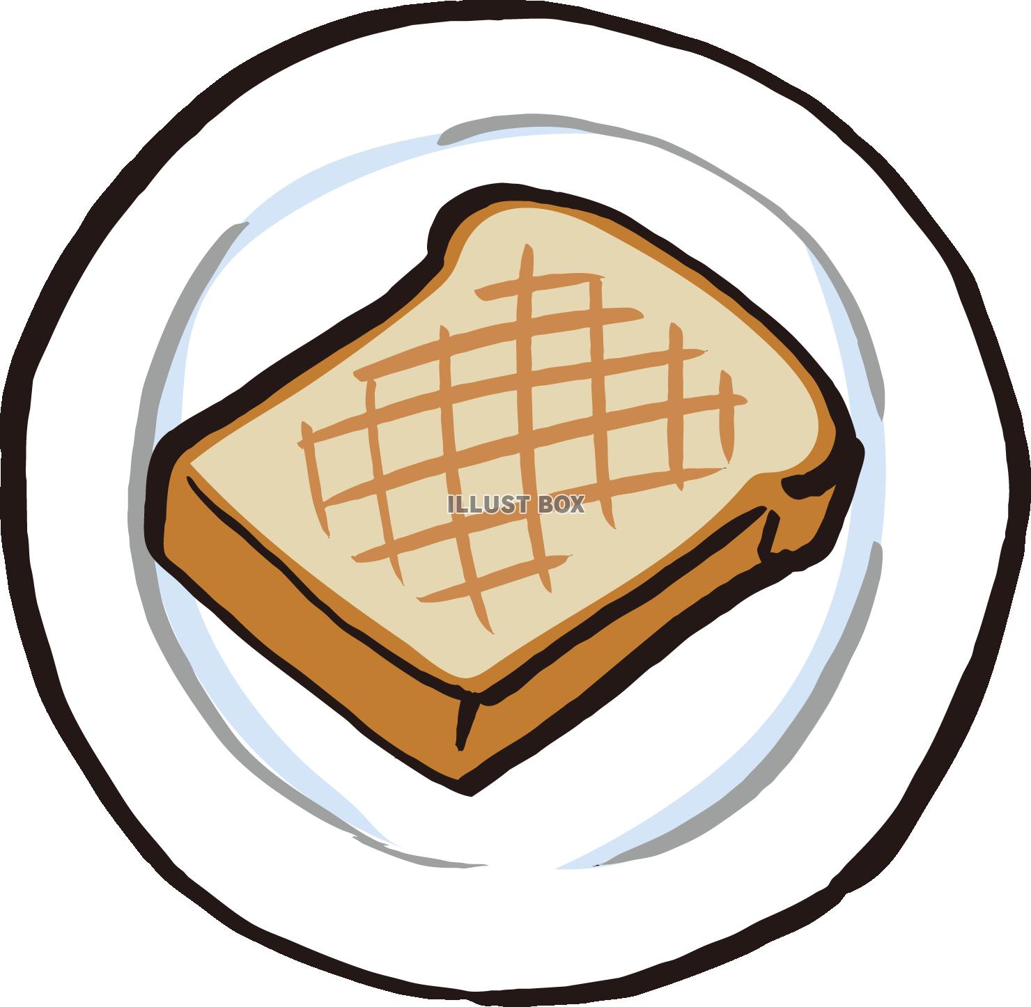 皿にのったトースト