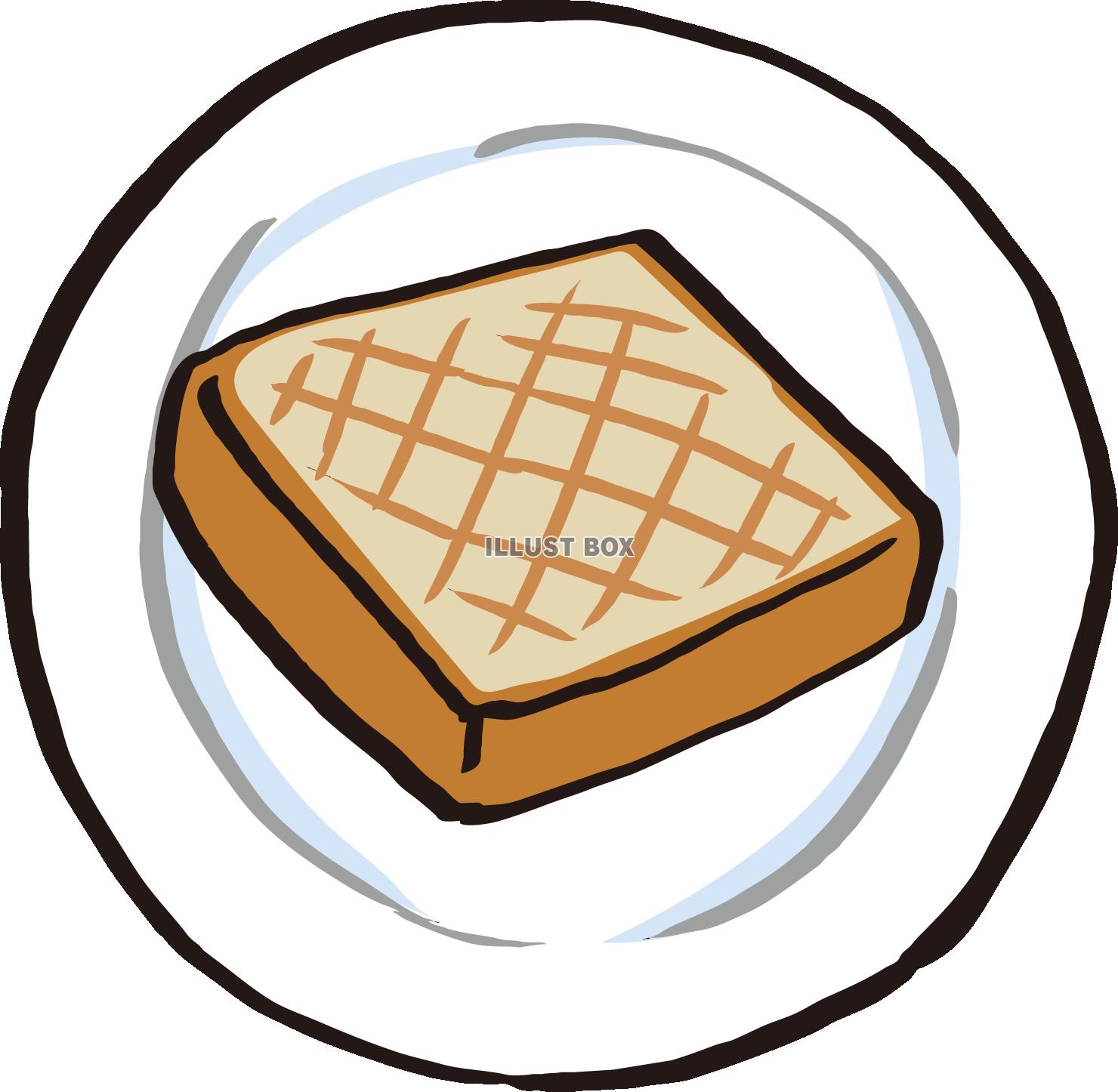 皿にのったトースト