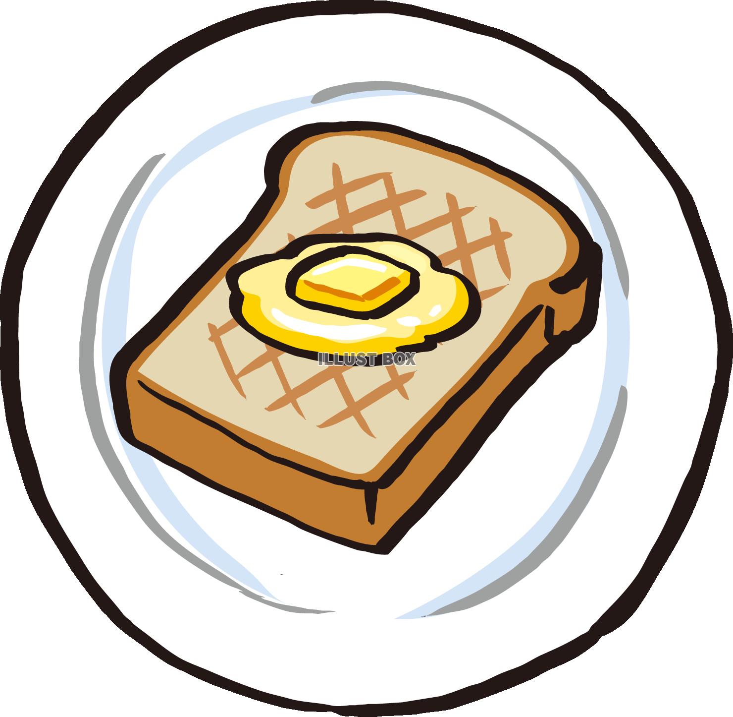 皿にのったトースト