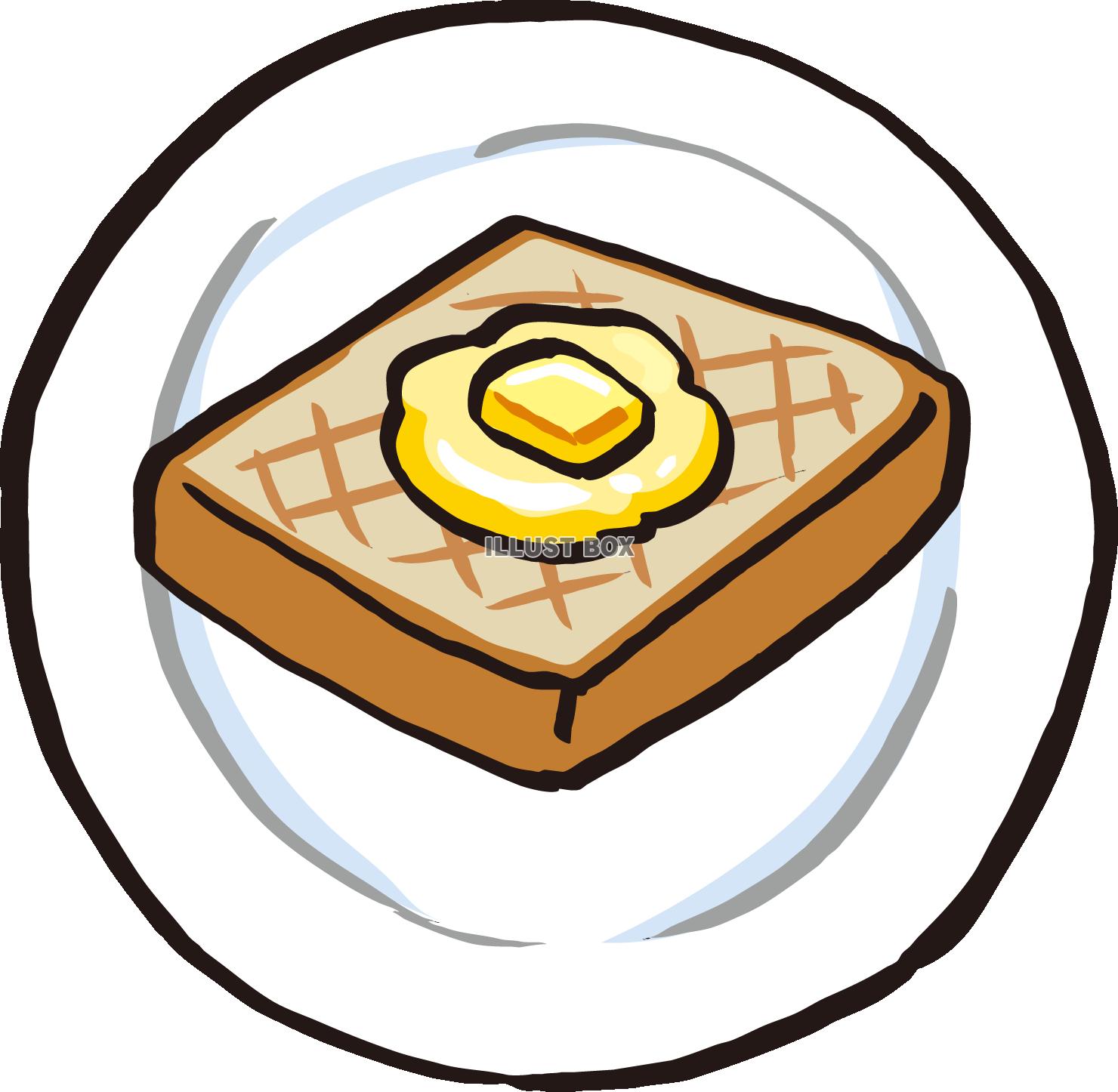 皿にのったトースト