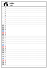 2026年６月　縦型カレンダー　