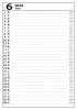 2026年６月　六曜入り縦型カレンダー　