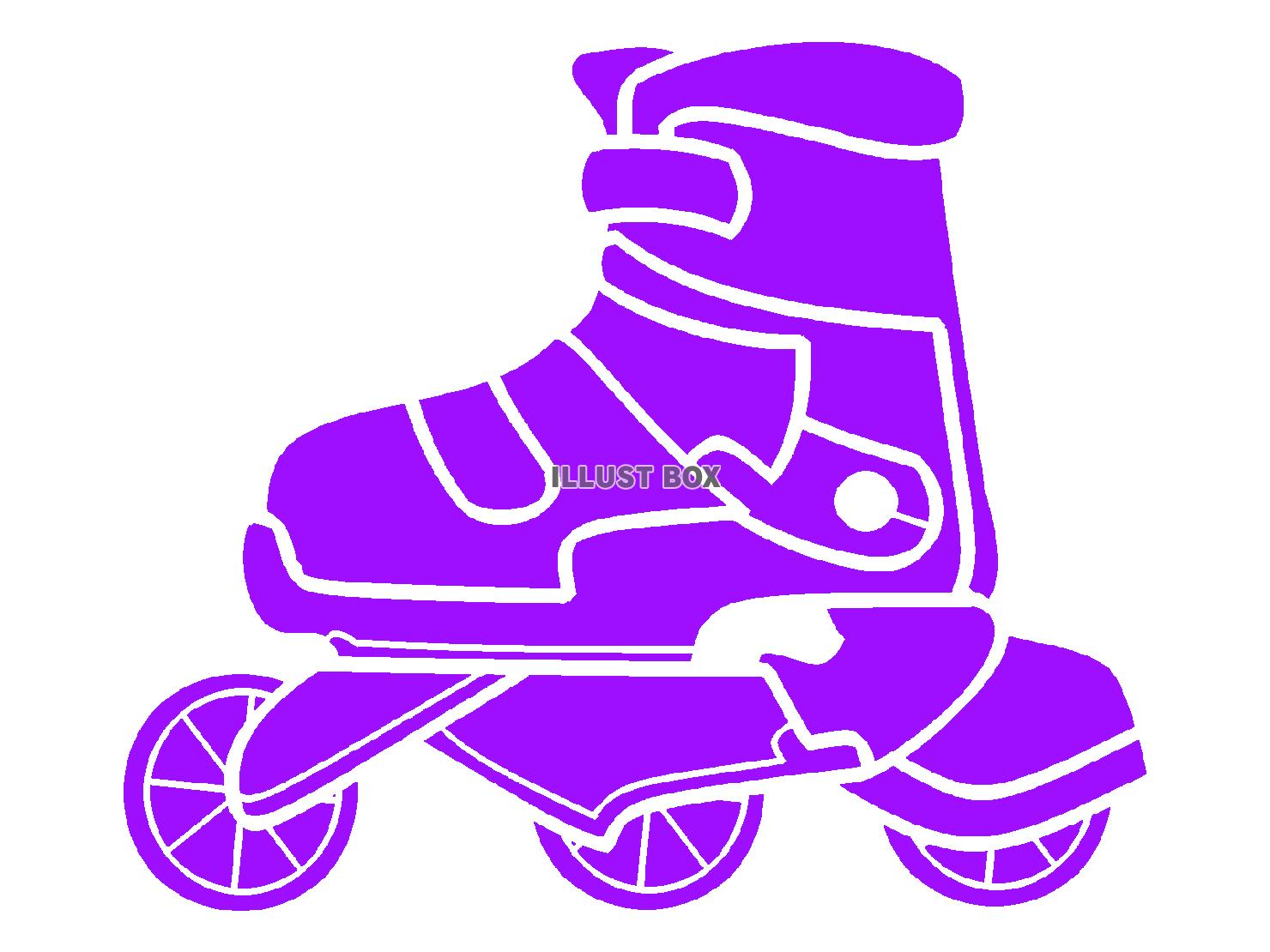 紫色のローラースケートのシルエット