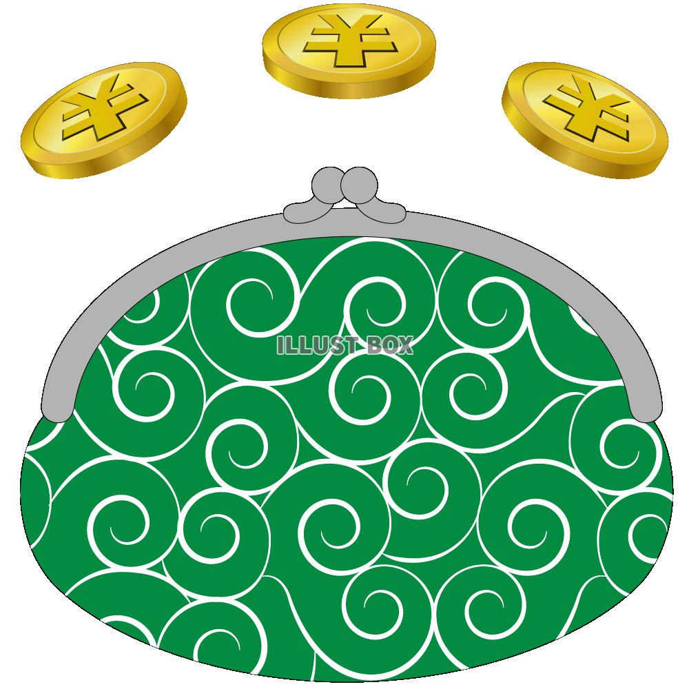 唐草模様のがま口