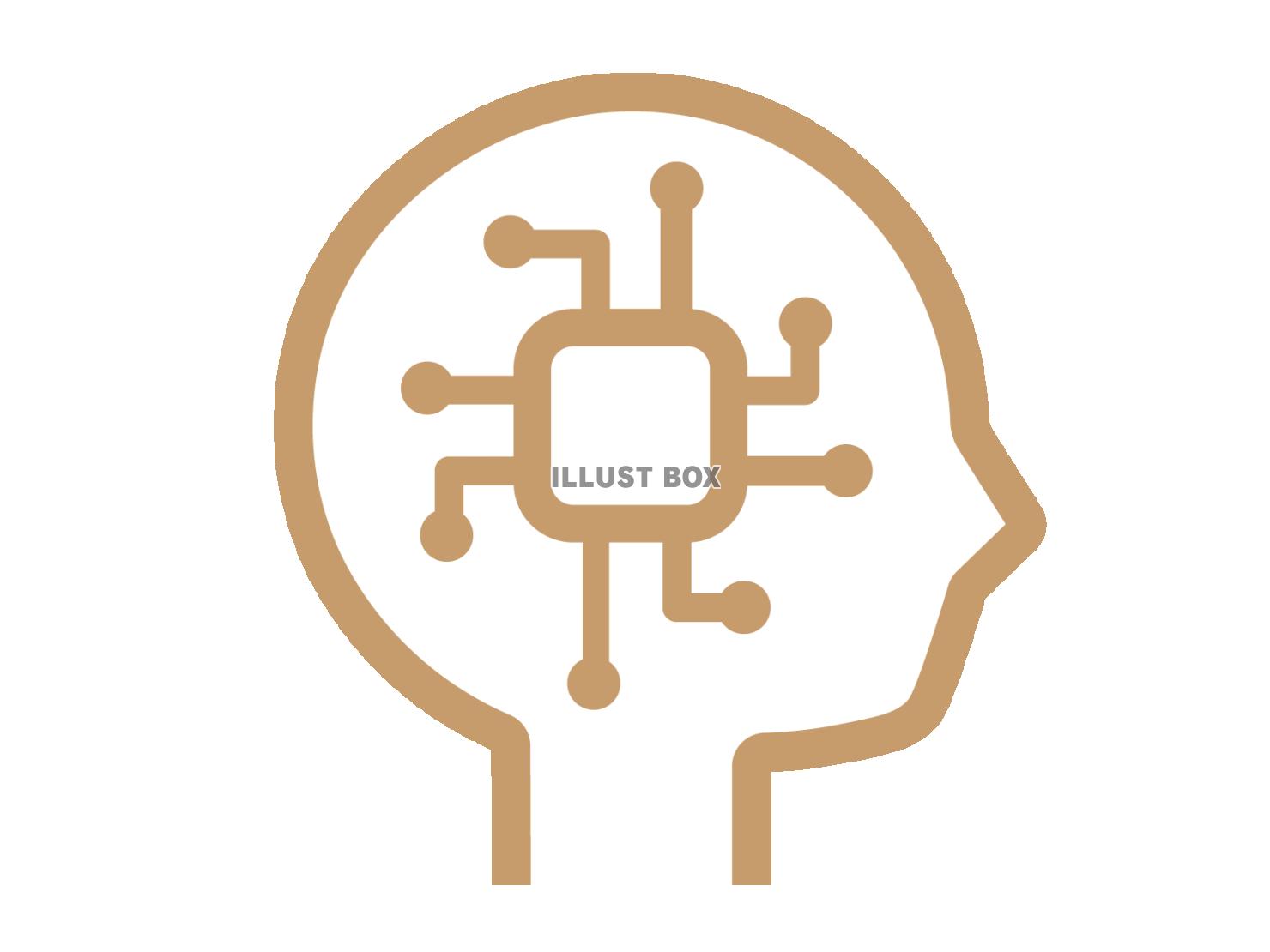 AI・人工知能のマーク（頭脳アイコン）