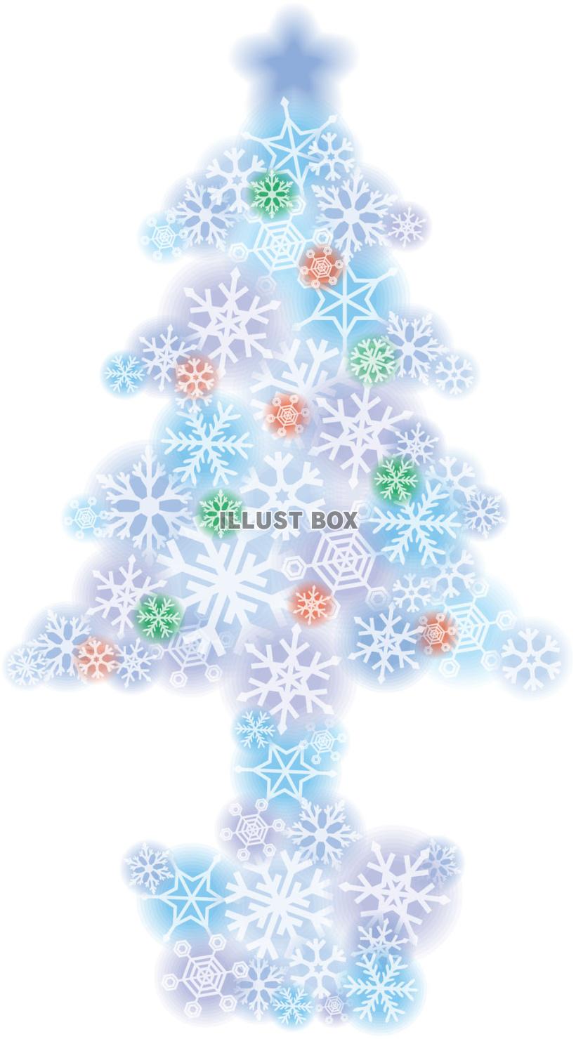 雪の結晶のツリー（ZIPのEPSはCS2版・透過PNGは５倍...