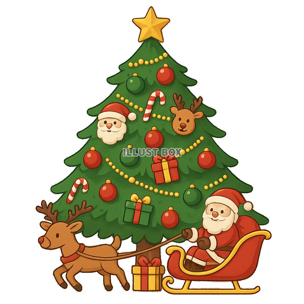 クリスマスツリーとサンタクロース001