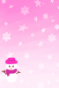 ふんわり雪だるま(⁠ピンク)