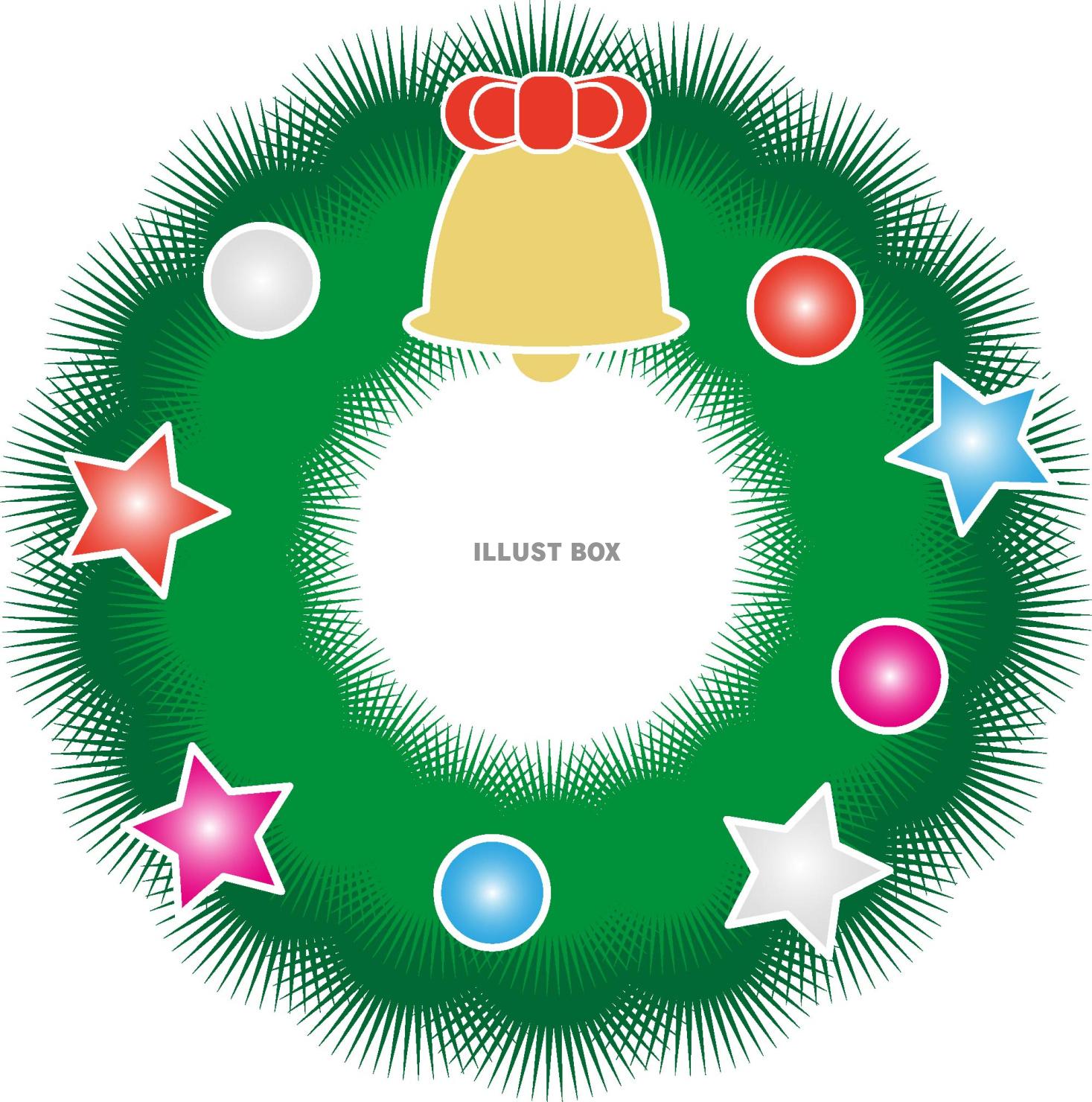 クリスマスリースのイラスト