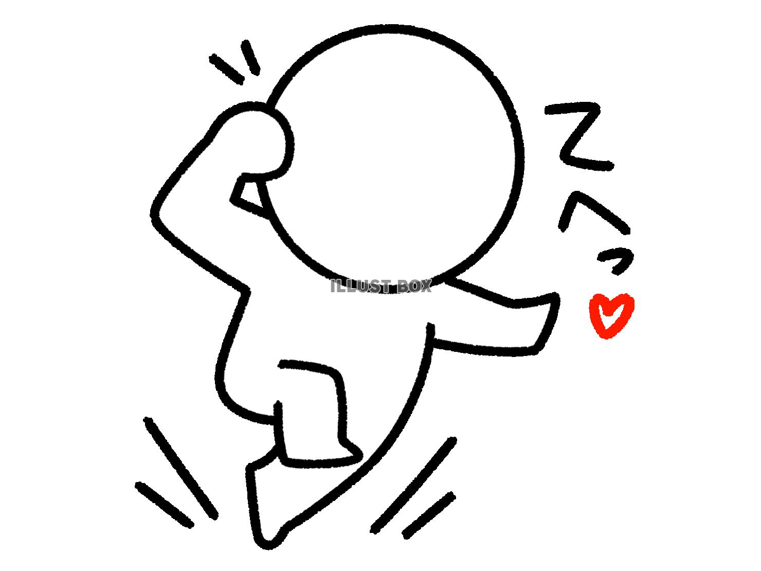 照れながらテヘッと言う棒人間