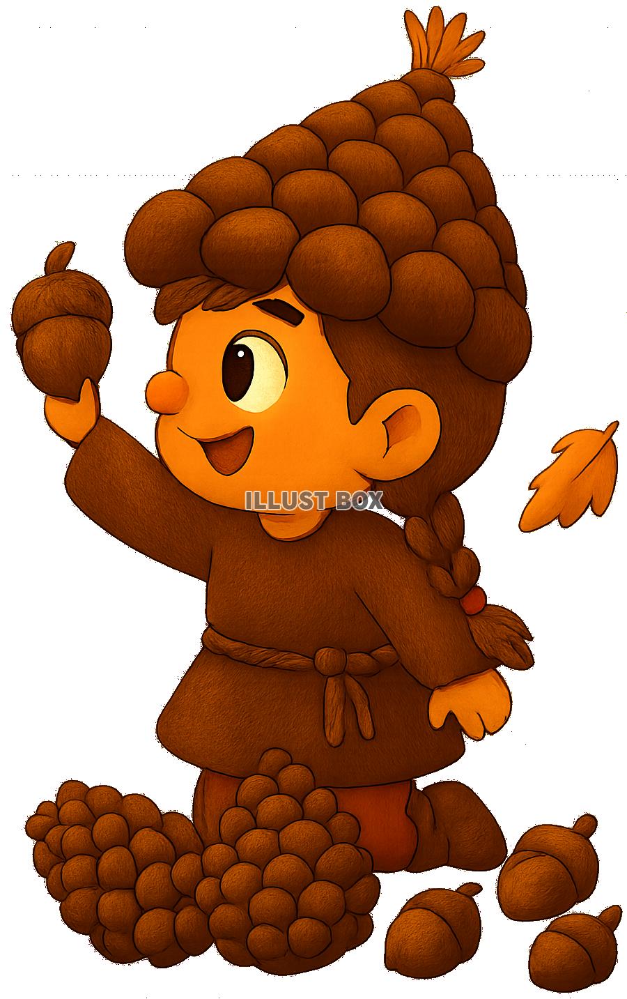 ドングリと小人の女の子