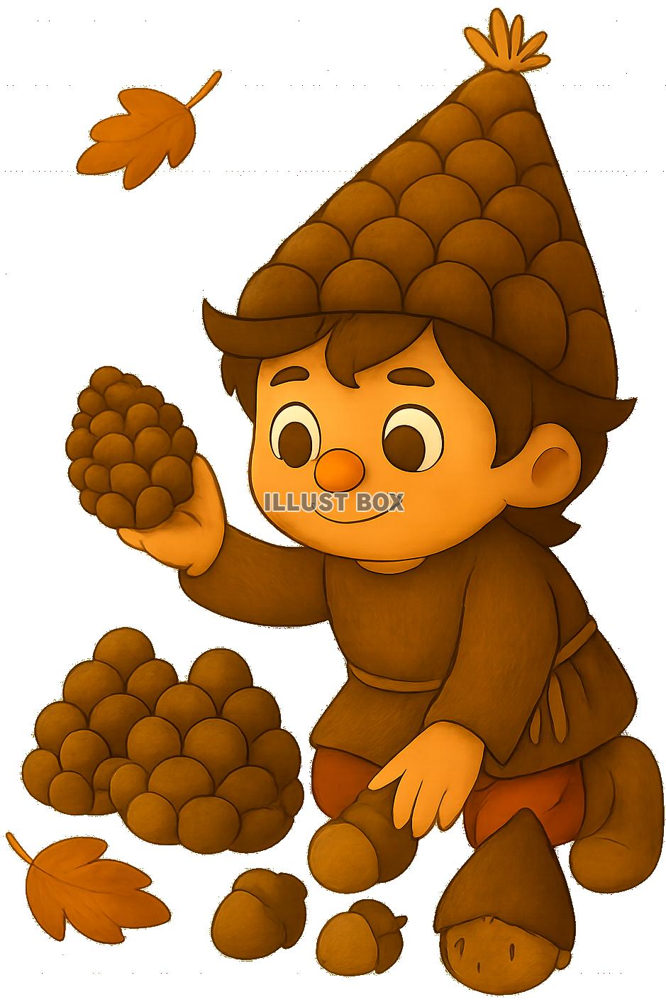 ドングリと小人の男の子