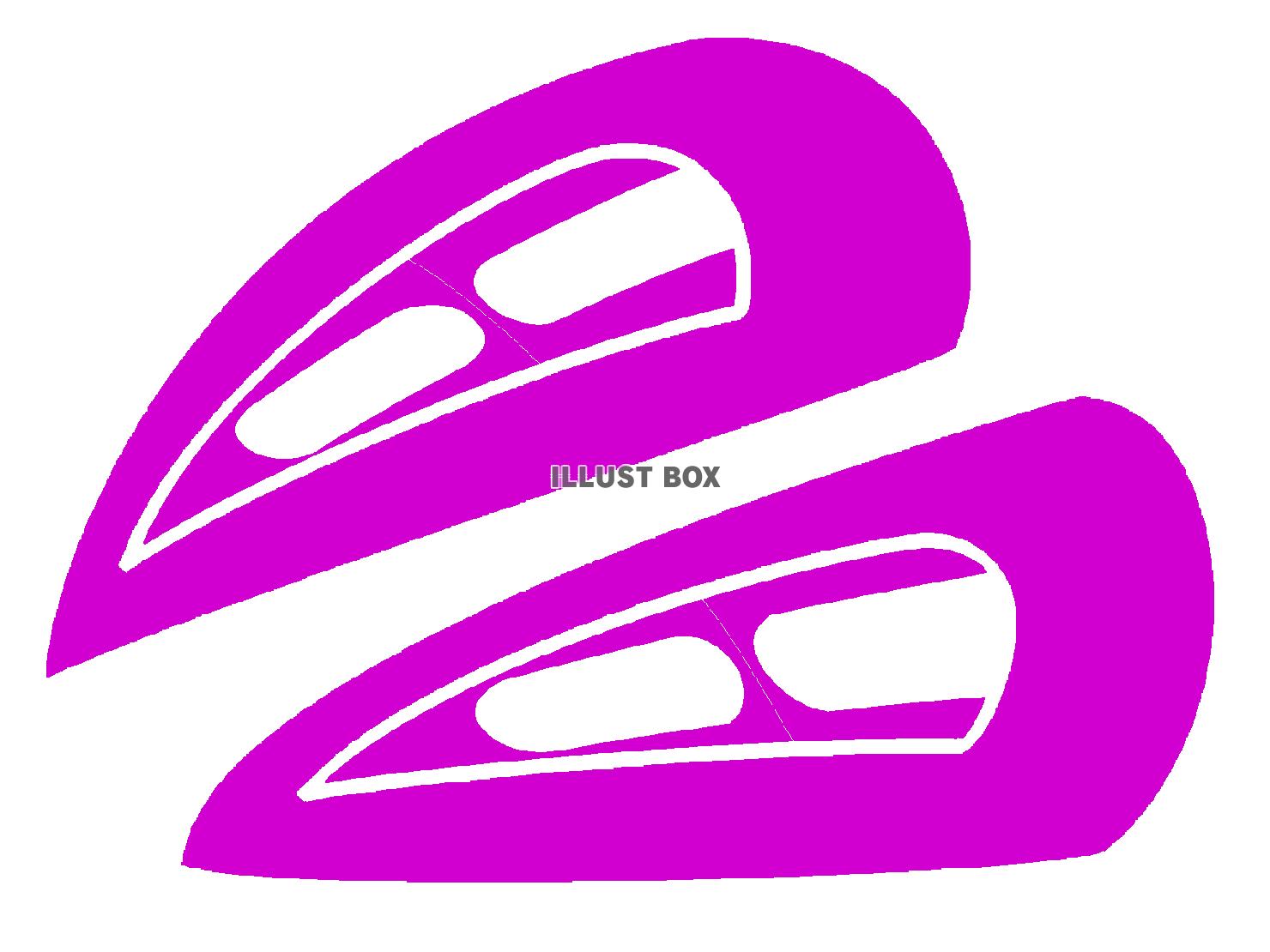 紫色のヘアピンのシルエット