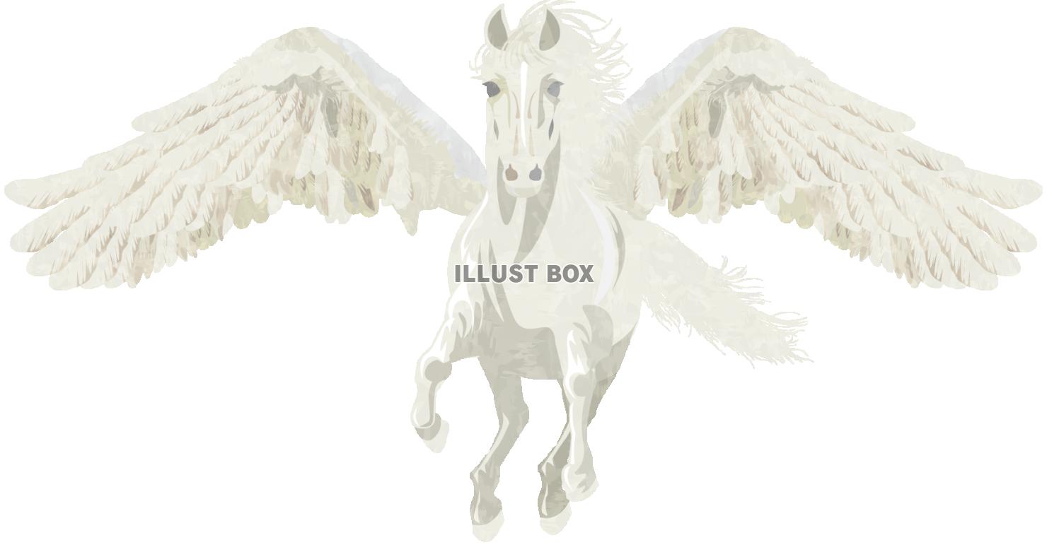 ペガサス正面（透過PNG）ZIPにCS5版ai