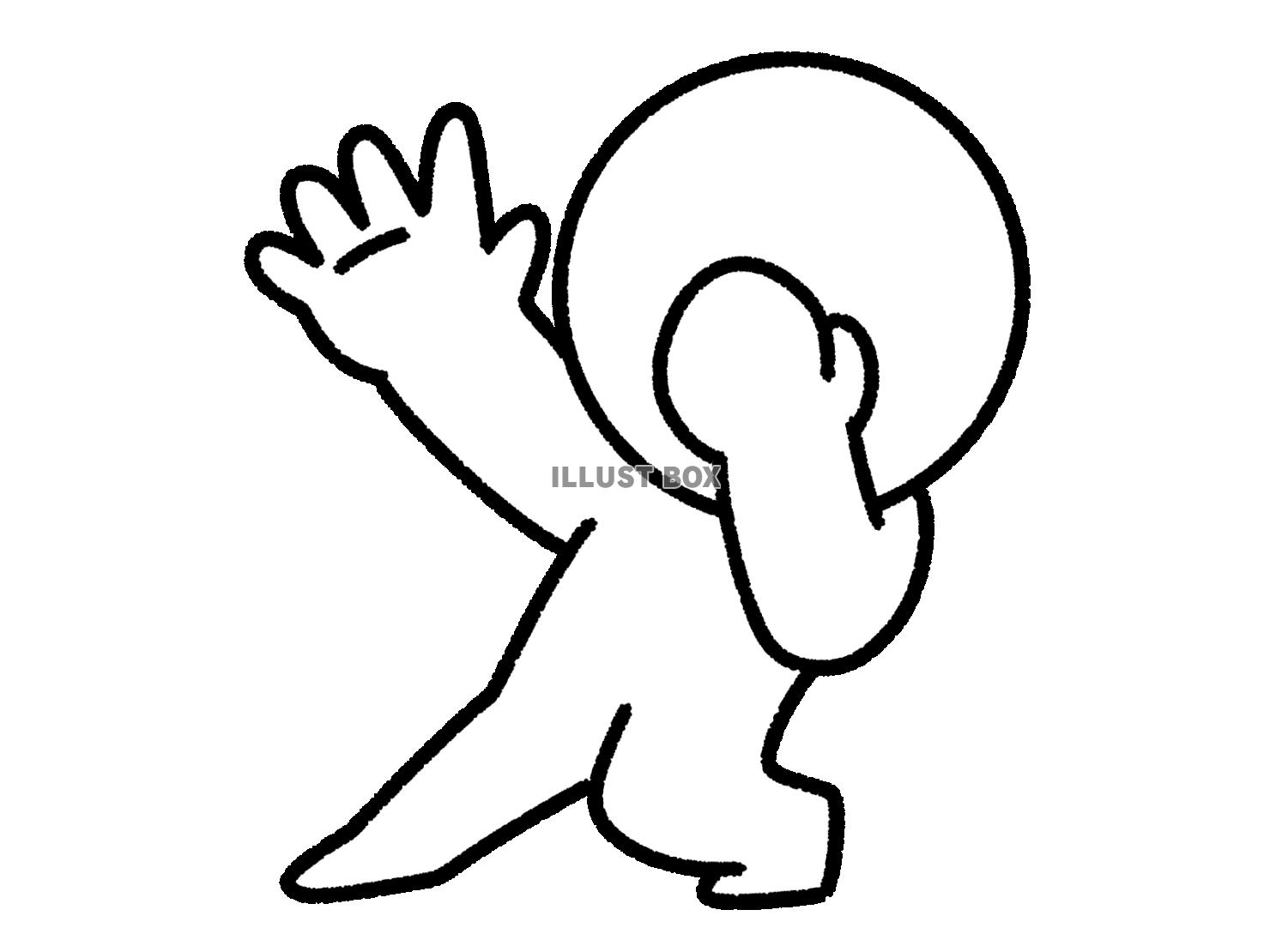 口を押さえて驚く棒人間