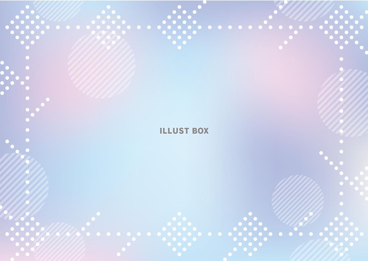 パステルカラーの背景&フレームイラスト