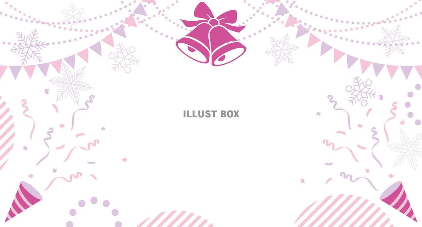 クリスマスのテキストスペース付き背景イラスト