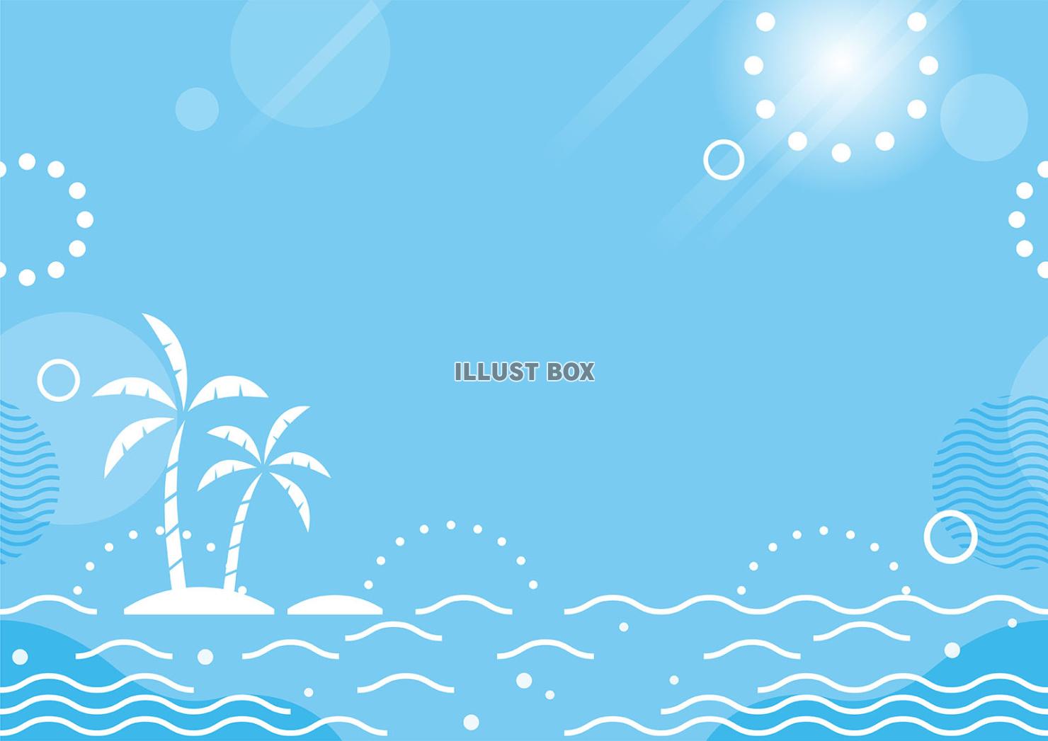 トロピカルな海のシームレスな背景イラスト