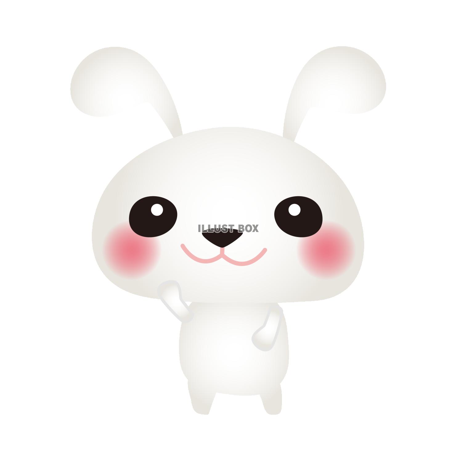 白うさぎあいさつ