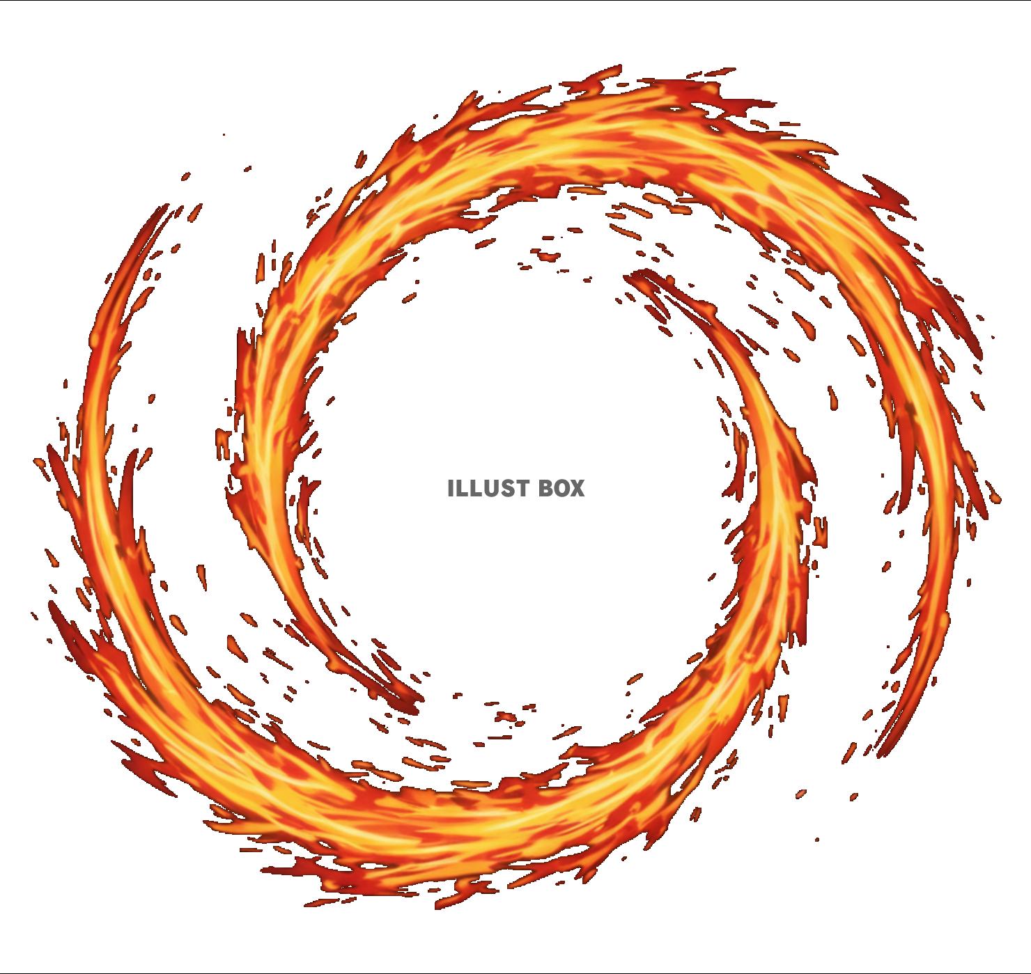 【透過PNG】炎の呼吸　のような爆発的な炎の渦巻くエフェクト...