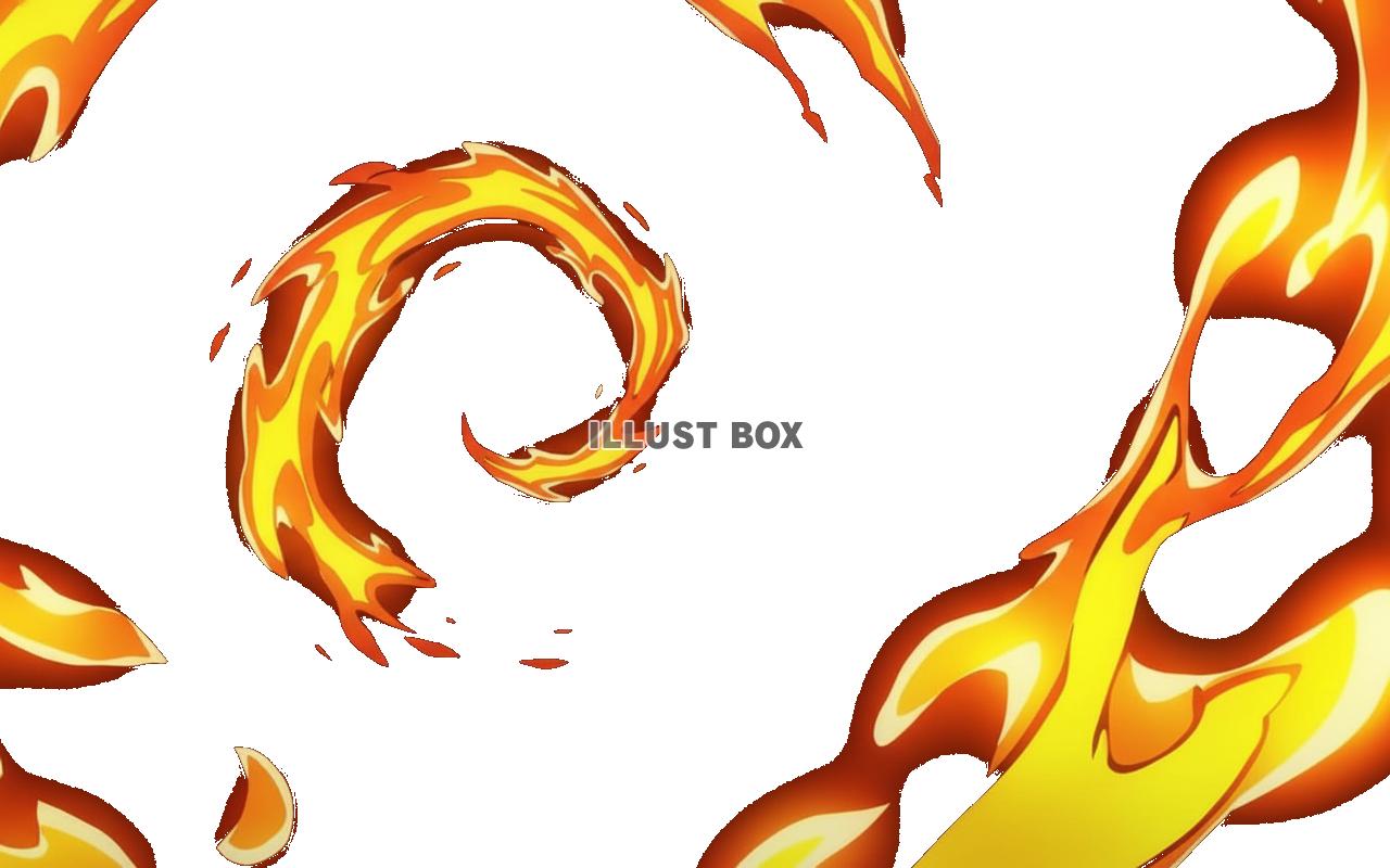 【透過PNG】炎の呼吸　のような爆発的な炎の渦巻くエフェクト...