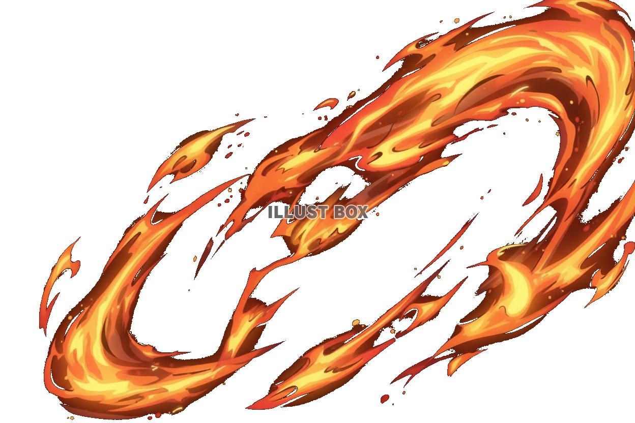 【透過PNG】炎の呼吸　のような爆発的な炎の渦巻くエフェクト...