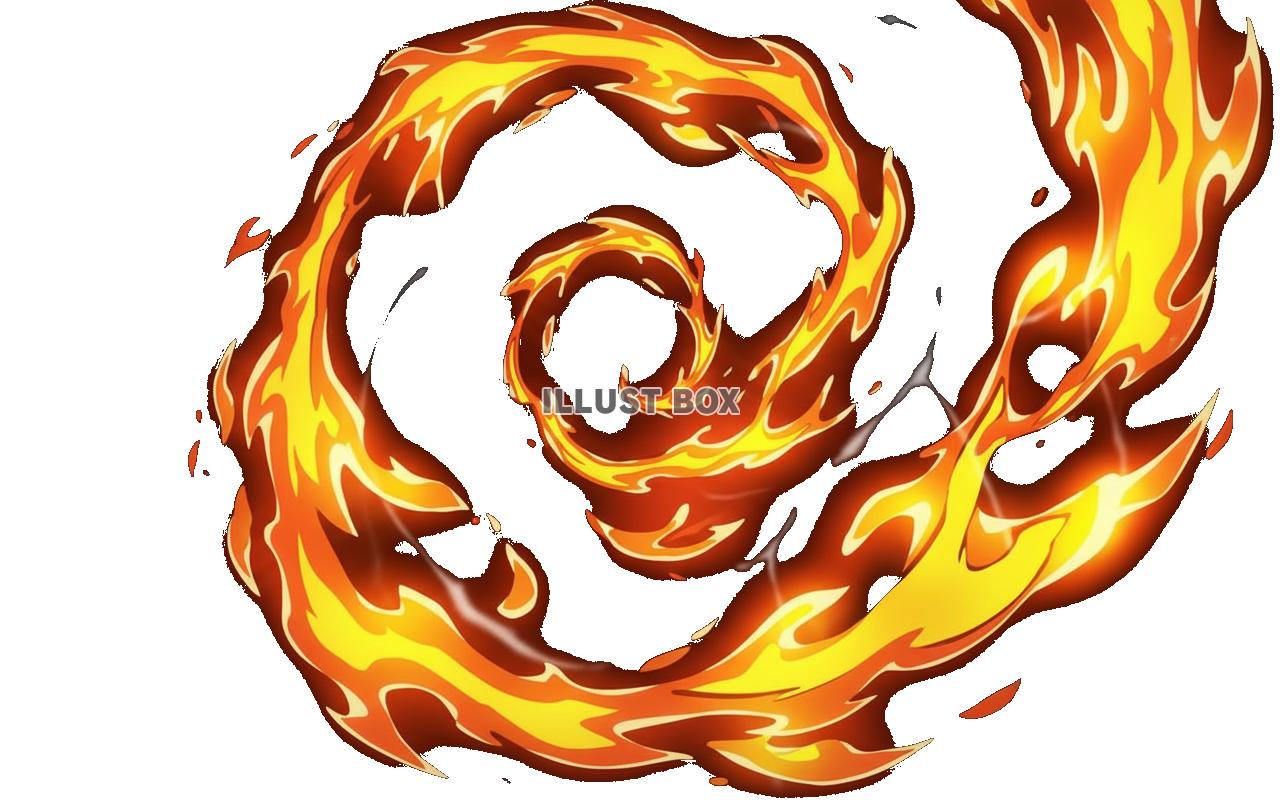 【透過PNG】炎の呼吸　のような爆発的な炎の渦巻くエフェクト...