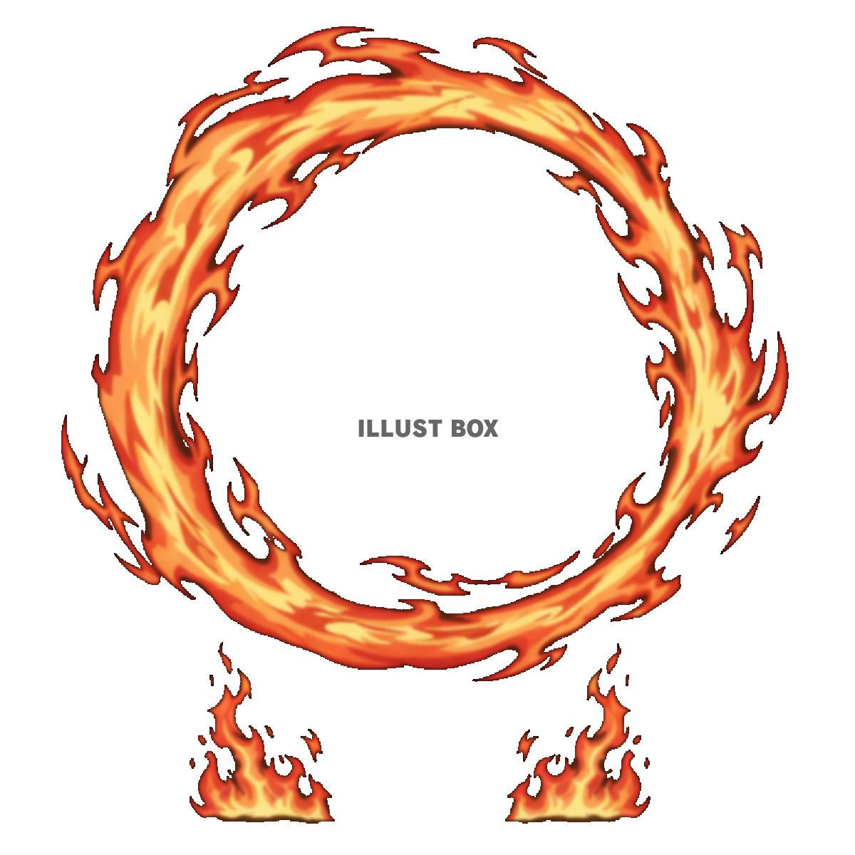 【透過PNG】炎の呼吸風　燃え盛る炎の龍（ドラゴン）のイラス...