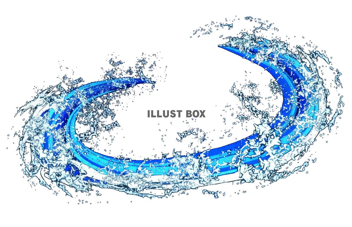 【透過PNG】水の呼吸風　渦潮のように激しく流れる水のエフェ...