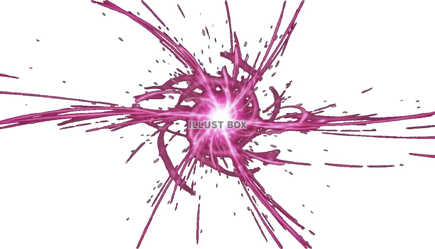 【透過PNG】呪術廻戦の戦風　強烈なピンクの爆発的エフェクト...